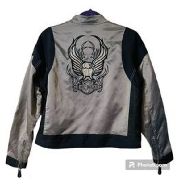 Harley Davidson Women's Eagle Embroidered Riding Jacket Size Medium - Picture 1 of 3